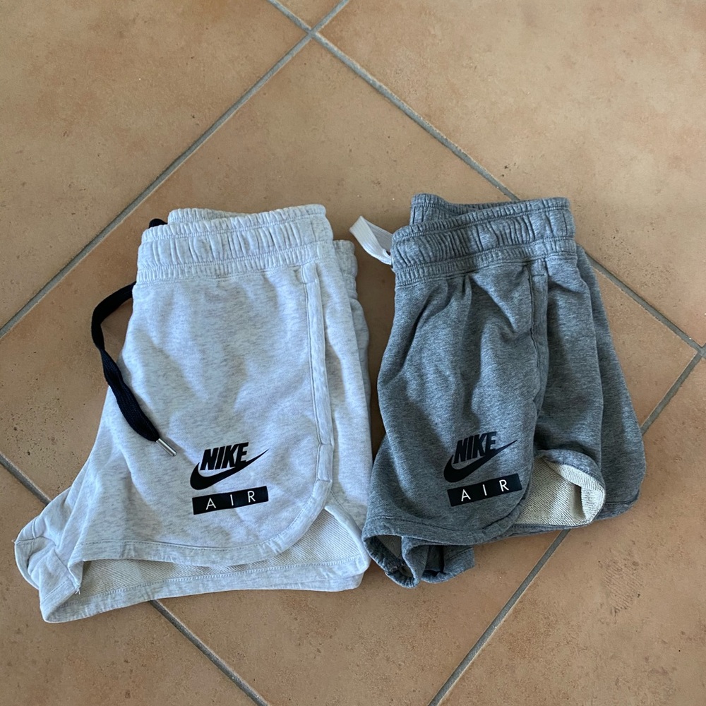 Nike Womens Shorts - Light Gray and Heather Gray